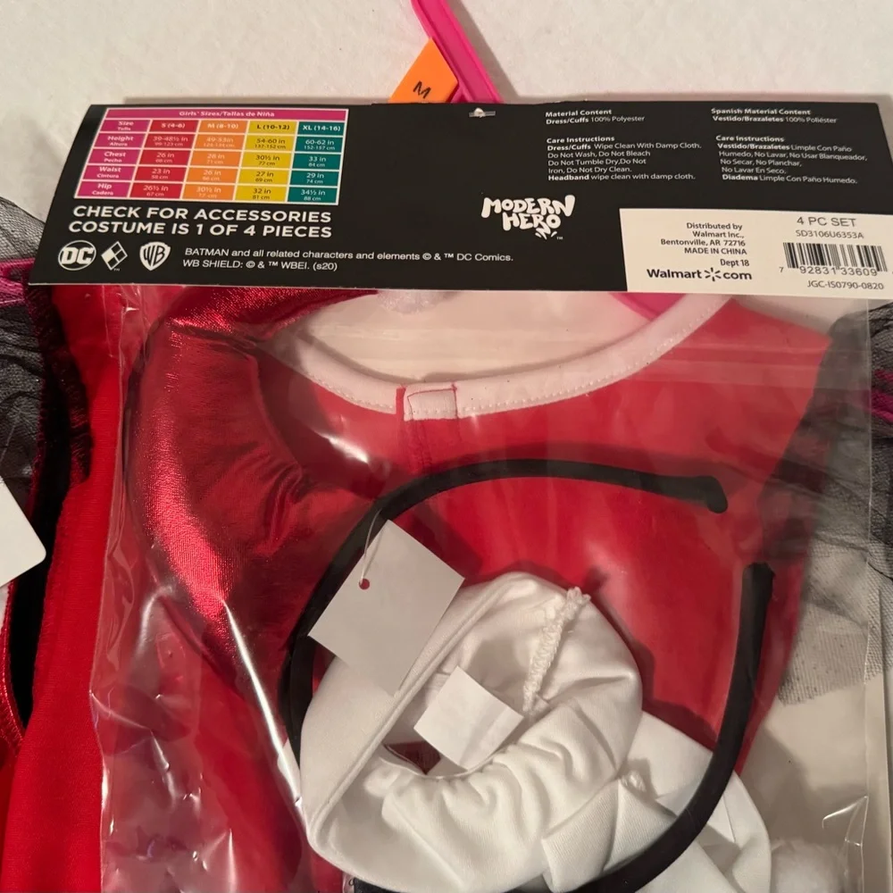 Harley Quinn DC Kids‎ Superhero Costume - Red and Black